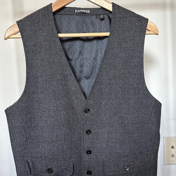 Express Men - Tweed Style Grey Vest Small - Picture 1 of 5